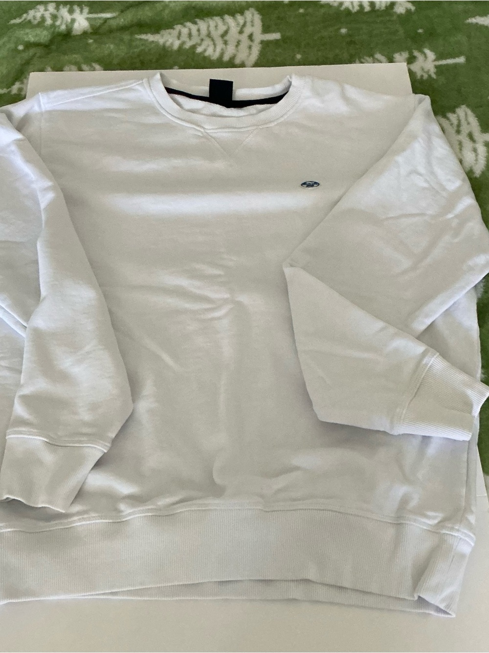 North Sails White Crewneck Sweatshirt with Small Logo